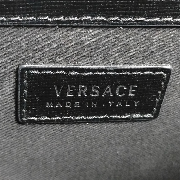 Versace chevron Crossbody Bag in Black, Pink, and White - Picture 7 of 9